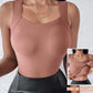 🏆¡Último día con precio especial de 💐 Camisetas sin mangas con cuello en U y sujetador incorporado para mujer.