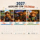 🐮📅 Calendario 2027 Vaca Highland – Diseño Exclusivo de Isabel Kline, A4 Colgante y Risas Todo el Año 🎨✨
