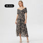 🌸 Vestido escote en V con estampado y tirantes para mujer