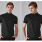 👕 Camiseta Ajustada de Cuello Alto para Hombre – Estilo Moderno y Confortable para Todos los Días ✨🔥