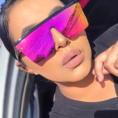 🕶️✨ Gafas de Sol Lente Enteriza Gran Formato – Visión Panorámica, Protección UV400 y Look Futurista y Chic 👽💫