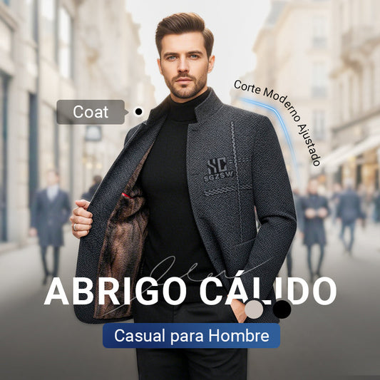 Abrigo informal cálido para hombre