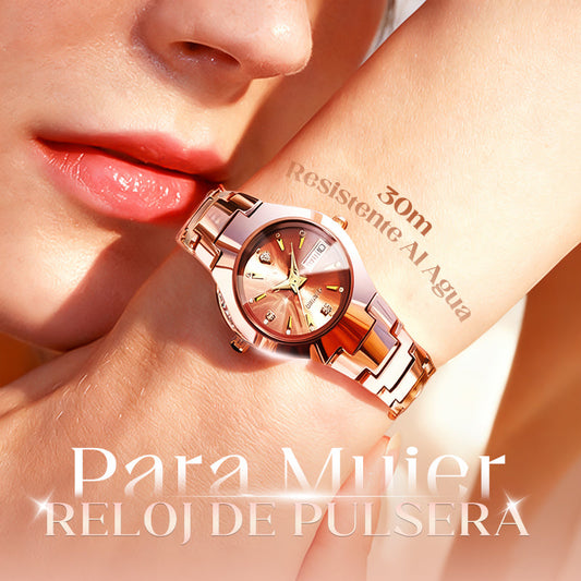 ⌚💧 Reloj Elegante Mujer Resistente al Agua – Diseño Sofisticado, Sumergible 30M y Perfecto para el Día a Día 🌸✨