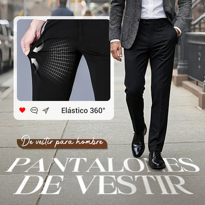 Pantalones clásicos de cintura alta para hombre