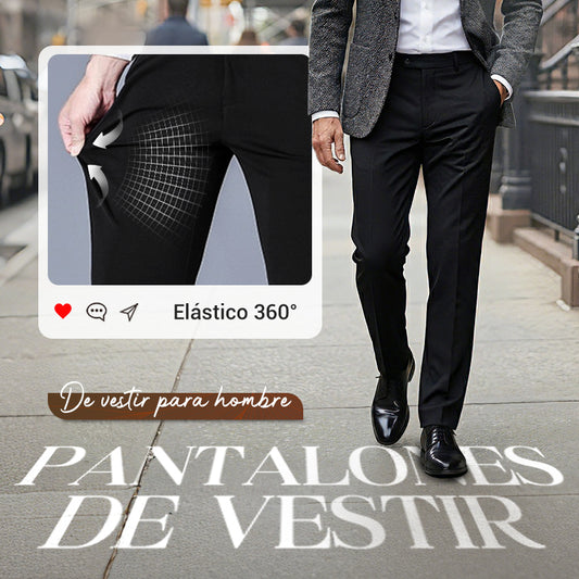 Pantalones clásicos de cintura alta para hombre