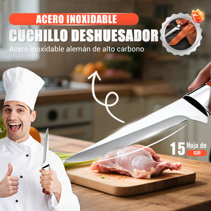 🔪Cuchillo para deshuesar de acero de tungsteno japonés - ¡más afilado que cualquier cuchillo de cocina!⚔️✨