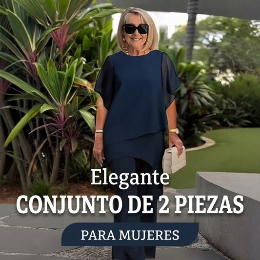 👗 Conjunto de 2 Piezas de Gasa para Mujer – Talla Grande, Estilo Moderno y Cómodo 💖✨