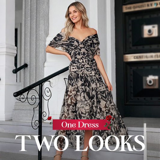 🌸 Vestido escote en V con estampado y tirantes para mujer