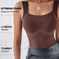 🏆¡Último día con precio especial de 💐 Camisetas sin mangas con cuello en U y sujetador incorporado para mujer.
