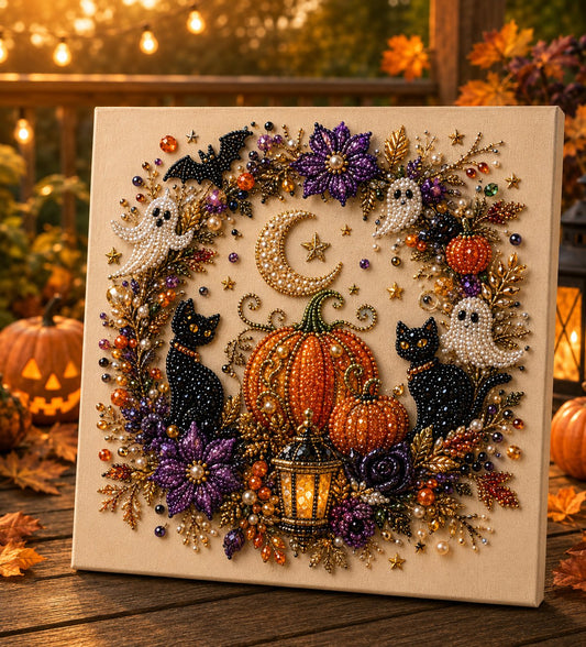 🎃✨ ¡OFERTA 50% OFF! Kit DIY de Pintura con Perlas de Halloween – Crea una Decoración Mágica y Adorable para tu Hogar 👻💎