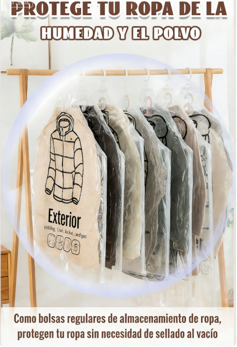 🧳✨ Bolsas Colgantes de Almacenamiento al Vacío – Ahorra Espacio y Mantén tu Ropa Organizada con Facilidad 💼🌟