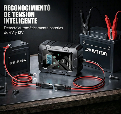 ⏰🔥 ¡50% DE DESCUENTO POR TIEMPO LIMITADO! ⚡ Cargador de Batería Automático 1.5A – Compatible 6V/12V y Seguro para tu Auto 🚗🔋