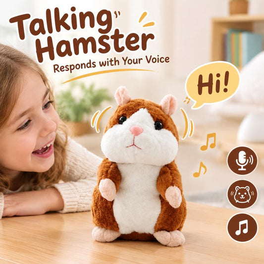 Peluche de Hámster Parlante – Repite lo que Dices con Movimiento de Cabeza