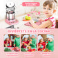 🎁[El mejor regalo para un niño]🍳Mini juguetes de cocina para niños - Juego de 22 piezas
