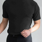 👕 Camiseta Ajustada de Cuello Alto para Hombre – Estilo Moderno y Confortable para Todos los Días ✨🔥
