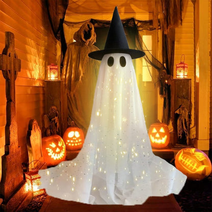 👻 50% OFF ✨ Decoración Gigante de Fantasma 5.4ft – Brillo LED, Se Mantiene de Pie y Espanta a Todos en Halloween 🕯️🎃