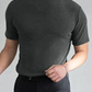 👕 Camiseta Ajustada de Cuello Alto para Hombre – Estilo Moderno y Confortable para Todos los Días ✨🔥