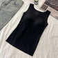 🏆¡Último día con precio especial de 💐 Camisetas sin mangas con cuello en U y sujetador incorporado para mujer.