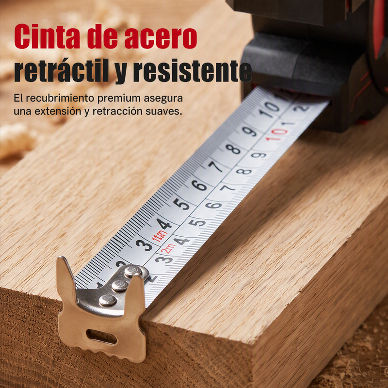 📏🔴 Cinta Métrica Láser 2 en 1 – Guía de Haz Precisa, Medición Digital y Manual para Distancias Exactas 🎯🏠