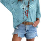 🔥Oferta especial: Blusas de punto estilo boho para mujer con cuello en V y diseño calado.