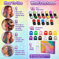 ⏳🔥¡50 % DE DESCUENTO POR TIEMPO LIMITADO! ⏰ 🌈 Set de 12 Tizas Temporales para el Cabello con Aplicador