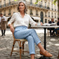 👖 Pantalones Informales de Algodón y Lino para Mujer – Transpirables, Cintura Alta y Largo al Tobillo, Elegantes 🌿✨