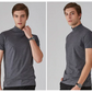 👕 Camiseta Ajustada de Cuello Alto para Hombre – Estilo Moderno y Confortable para Todos los Días ✨🔥