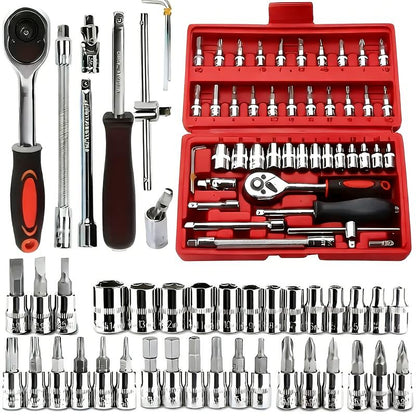 🔥 envío gratis 🔥46pcs rápido trinquete manguito llave kit