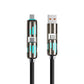 Cable de datos 4 en 1 de 240 W con luces de trabajo de colores
