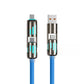 Cable de datos 4 en 1 de 240 W con luces de trabajo de colores