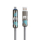 Cable de datos 4 en 1 de 240 W con luces de trabajo de colores