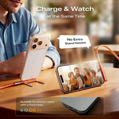 🔋⚡ Cargador Rápido 2 en 1 con Soporte 360° – Adaptador USB Plegable, Carga y Sostén tu Celular al Mismo Tiempo sin Cables Extra 📱✨