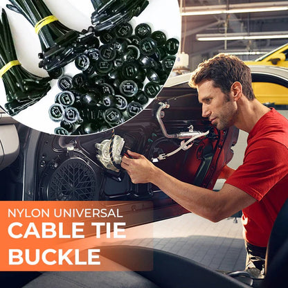 🚗 Solución instantánea para el coche 🔧 Hebilla universal de nailon para bridas de cables: ¡para una fijación rápida y segura de las piezas del vehículo!