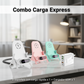 📱✨ Soporte de Teléfono con Cargador Rápido Inalámbrico - Ajuste Universal y Rotación 360°, Ideal para Viajes u Oficina 🚗📦
