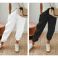 👖 Pantalones Informales de Algodón y Lino para Mujer – Transpirables, Cintura Alta y Largo al Tobillo, Elegantes 🌿✨