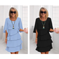 ✨ Elegante Vestido Laminado con Mangas de Volantes para Mujer – Estilo Sofisticado y Confortable para Cualquier Ocasión 💃🌟