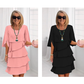 ✨ Elegante Vestido Laminado con Mangas de Volantes para Mujer – Estilo Sofisticado y Confortable para Cualquier Ocasión 💃🌟