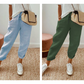 👖 Pantalones Informales de Algodón y Lino para Mujer – Transpirables, Cintura Alta y Largo al Tobillo, Elegantes 🌿✨