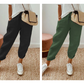 👖 Pantalones Informales de Algodón y Lino para Mujer – Transpirables, Cintura Alta y Largo al Tobillo, Elegantes 🌿✨