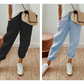 👖 Pantalones Informales de Algodón y Lino para Mujer – Transpirables, Cintura Alta y Largo al Tobillo, Elegantes 🌿✨