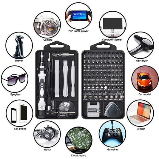 🛠️ ¡49% DE DESCUENTO AHORA! 🧰 Juego de destornilladores magnéticos (115 en 1 / 138 en 1) – Puntas de precisión, fuerte magnetismo y estuche de almacenamiento portátil 🔩