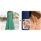 👗✨ Vestido V Holgado Manga Corta – Corte Suelto, Cuello Favorecedor y Elegancia Atemporal 🌿💫