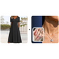 👗✨ Vestido V Holgado Manga Corta – Corte Suelto, Cuello Favorecedor y Elegancia Atemporal 🌿💫