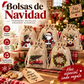 🎅 ¡50% DE DESCUENTO POR TIEMPO LIMITADO! ✨ Bolsas de regalo navideñas con cordón – Diseño de Papá Noel y renos, bolsas de tela reutilizables para envolver regalos ✨