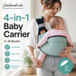 🎉 +30K Vendidos 👶 Canguro 4 en 1 Transpirable – Front, Espalda, Cara Dentro o Fuera, Cómodo para 0-36 Meses 💞✨