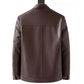 💥 ¡OFERTA DE NAVIDAD! 40% DTO 🥰Chaqueta de piel con forro de felpa para hombre
