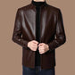 💥 ¡OFERTA DE NAVIDAD! 40% DTO 🥰Chaqueta de piel con forro de felpa para hombre