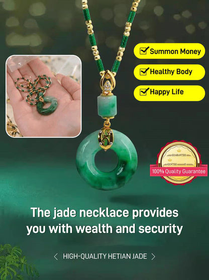 Hetian Jade Hebilla de oración por la paz