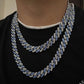 Diamante circonio - Collar de eslabones cubanos