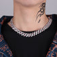 Diamante circonio - Collar de eslabones cubanos